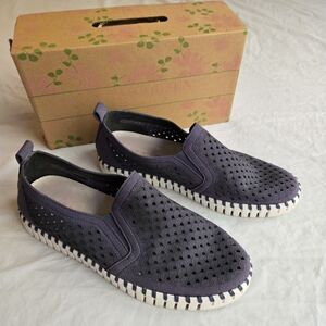 Ilse Jacobsen Hornbaek Tulip Sneaker Dark Indigo slip on flats sz 39 9US